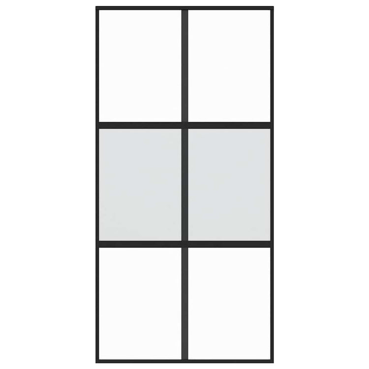 Vidaxx porte coulissante 102,5x205 cm verre trempé et aluminium noir