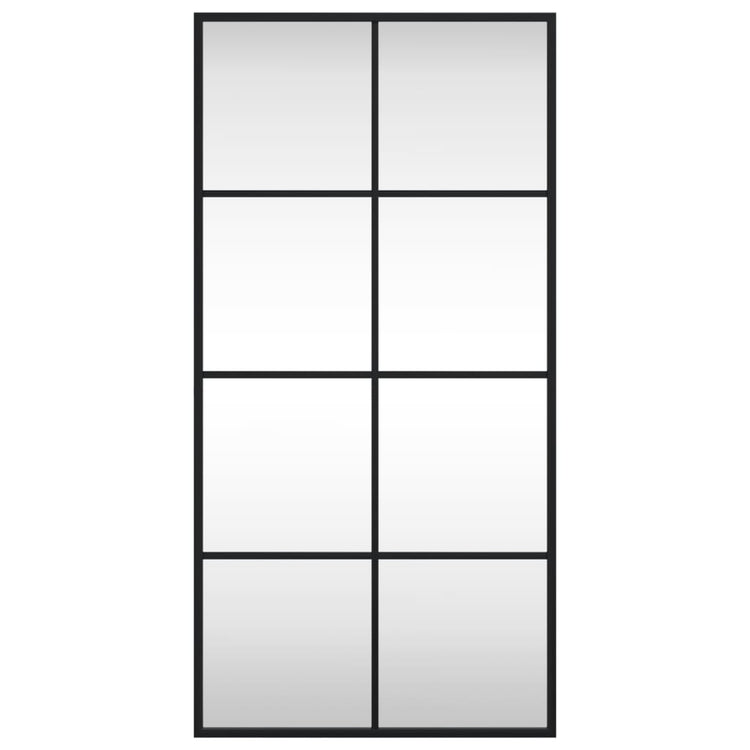 Miroir mural vidaxl rectangulaire 40x80 cm de fer noir