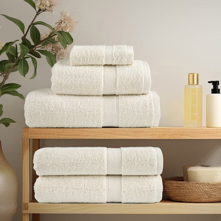 Serviettes de bain Vidaxl Solund 4 PCS 600 g m² 70x140 cm Crème -Colored