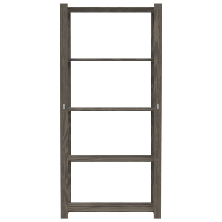 Rack de stockage Vidaxl 5 couches 80x38x170 cm Gris de pin solide