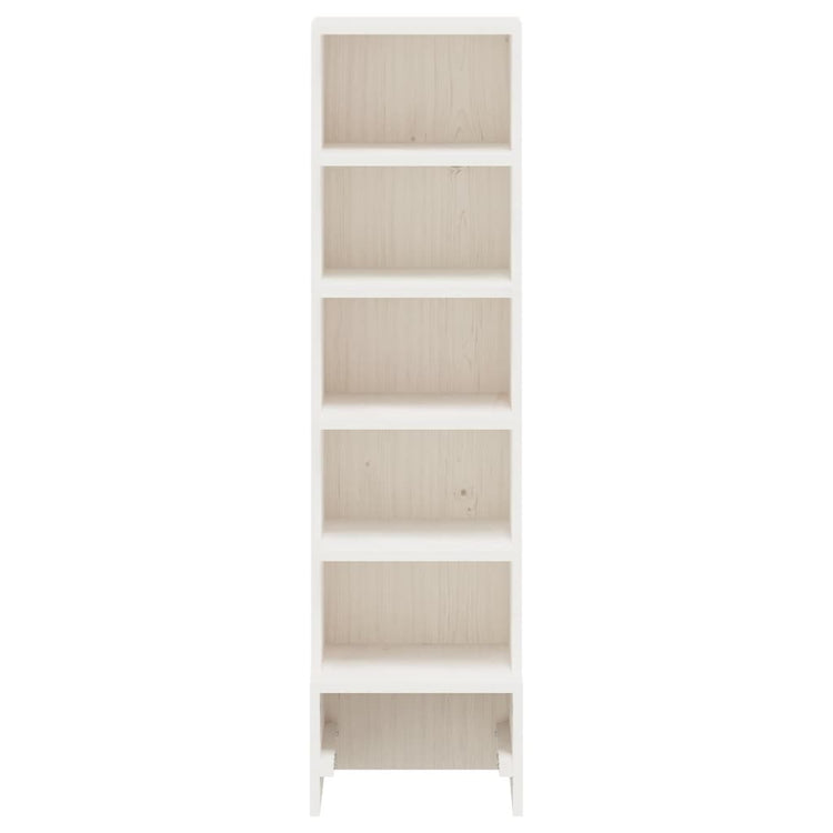 Armoire à chaussures vidaxl 28x30x104 cm en pin massif blanc