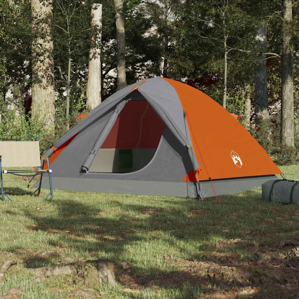 Tente dôme VidaXL 6 personnes imperméable orange