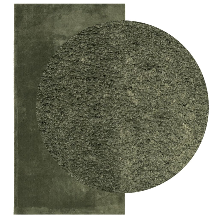 Tapis Vidaxl Huarte Low-Pole Soft Soft Washable 60x110 cm Green Forest