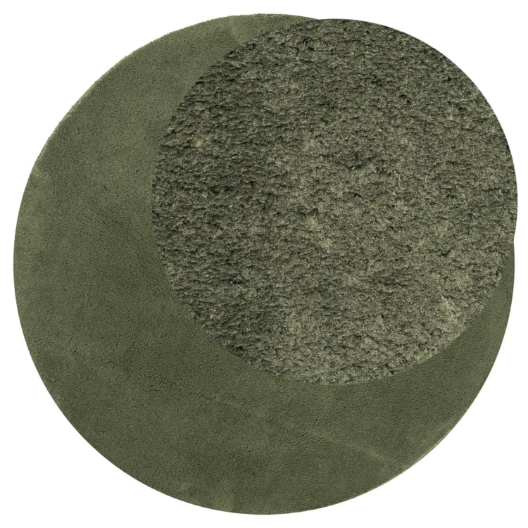 Tapis vidaxl Huarte Low -pole Soft Soft Washable Ø 100 cm Green Forest