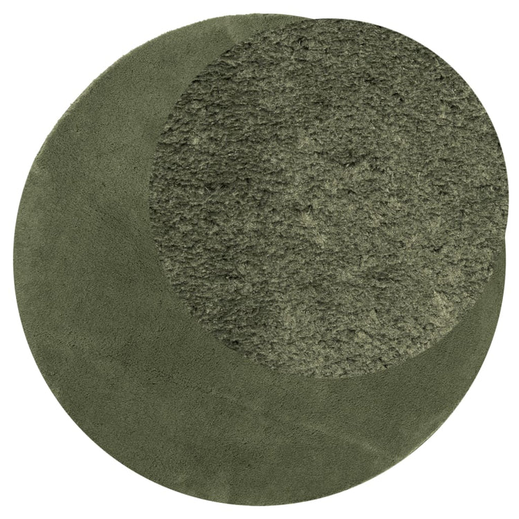 Tapis Vidaxl Huarte Low -pole Soft Soft Lavable Ø 160 cm Green Forest