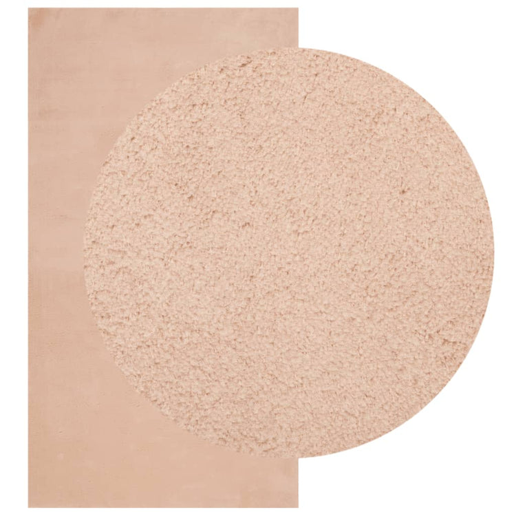 Tapis Vidaxl Huarte Low -Pile Soft Soft Washable 60x110 cm rose
