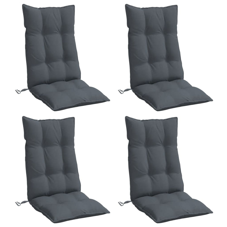 Coussins de chaise vidaxl 4 st haut de dos oxford tissu anthracite -colored