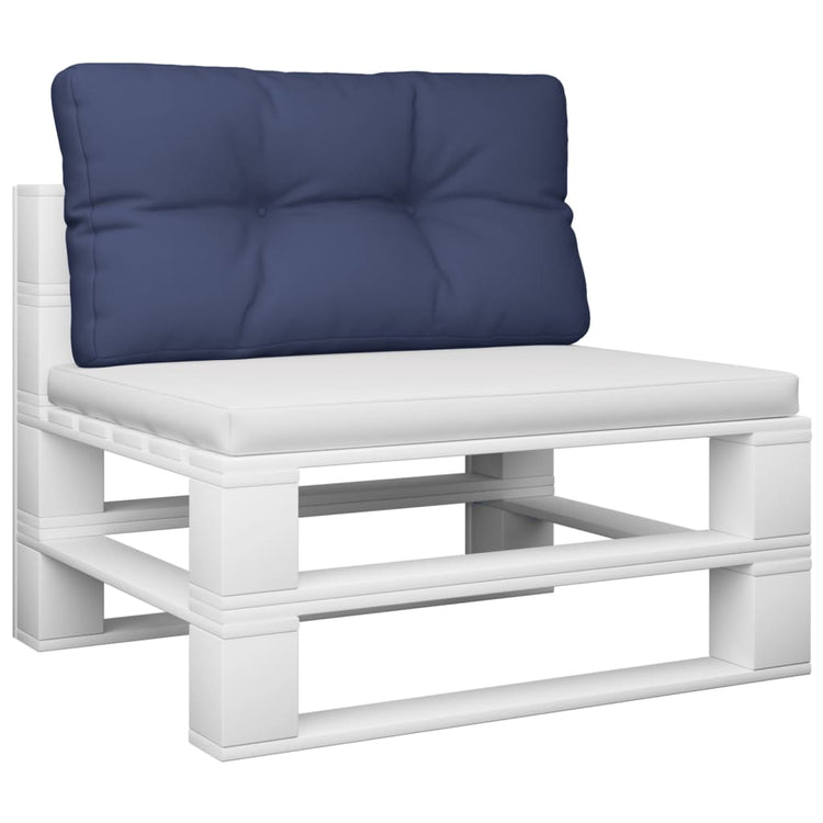 Coussin de palette vidaxl 80x40x12 cm tissu bleu marin