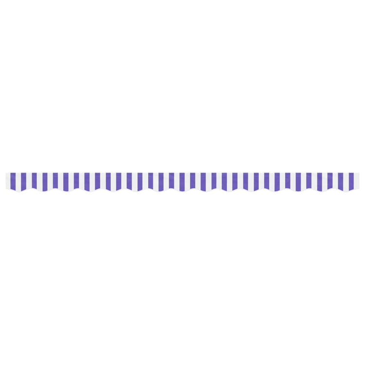 Tissu de remplacement Vidaxl pour jupe auvent 3,5 m bleu et blanc