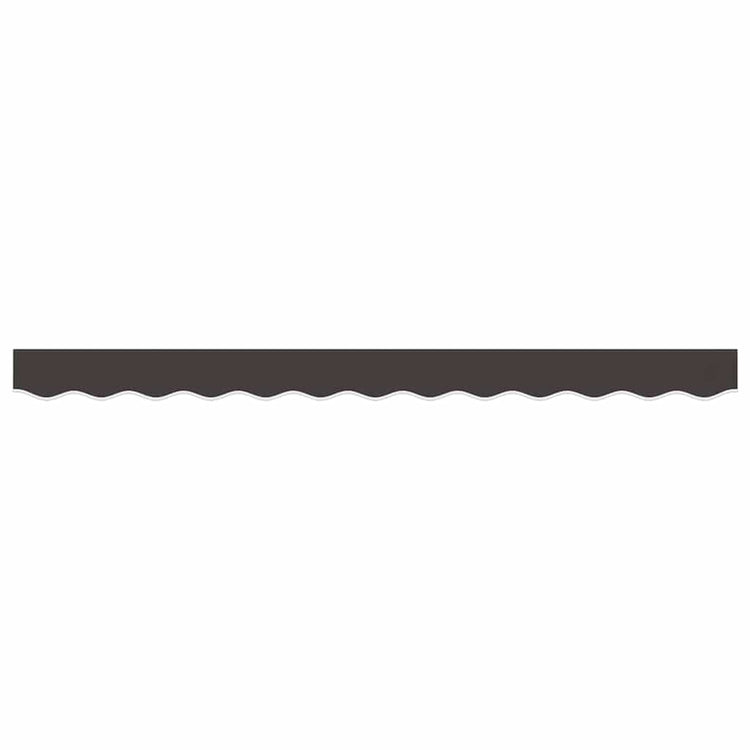 Tissu de remplacement Vidaxl pour jupe auvent à rayures de 3,5 M anthracite -colored