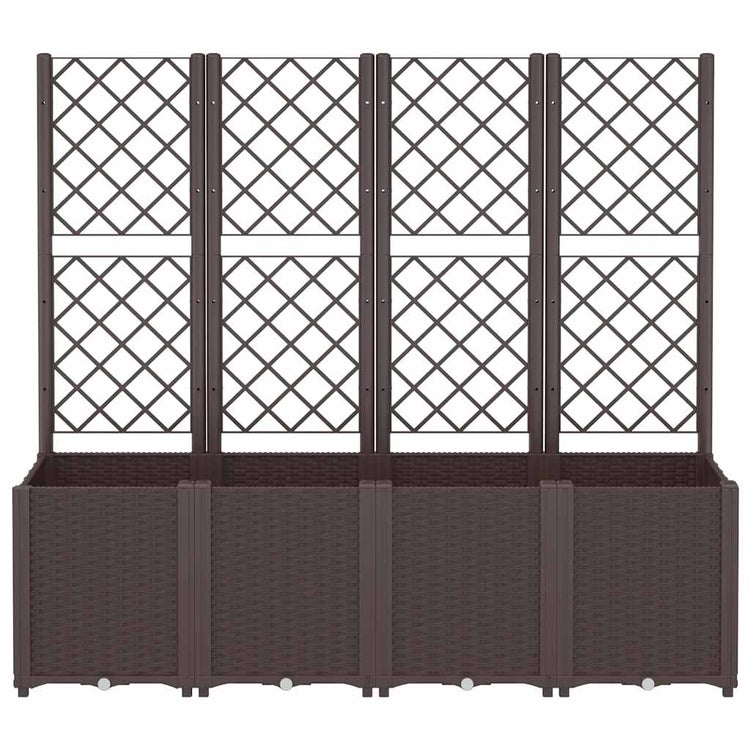 Vidaxl Plannet avec Slats 160x40x140 cm Brown en polypropène