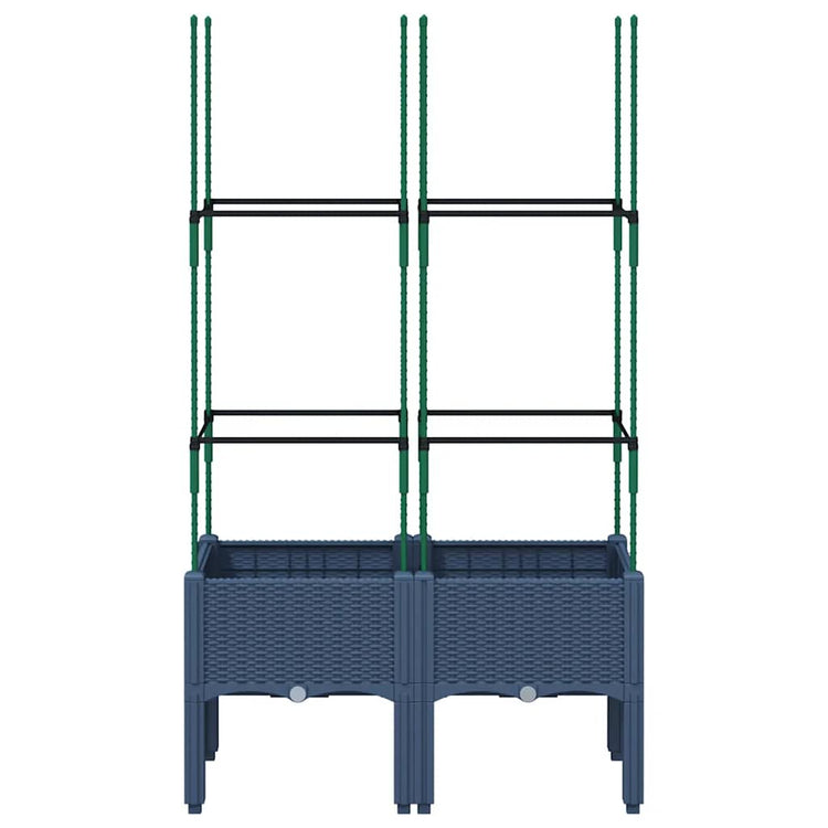 Vidaxl Plannet avec Slat 80x40x142.5 cm Gray en polypropène