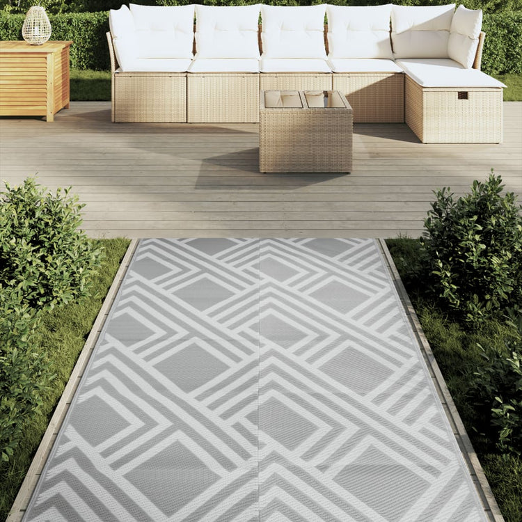 Vidaxl à l'extérieur du tapis 120x180 cm pp gris