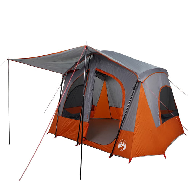 Vidaxl Tent à 5 personnes étanche gris et orange