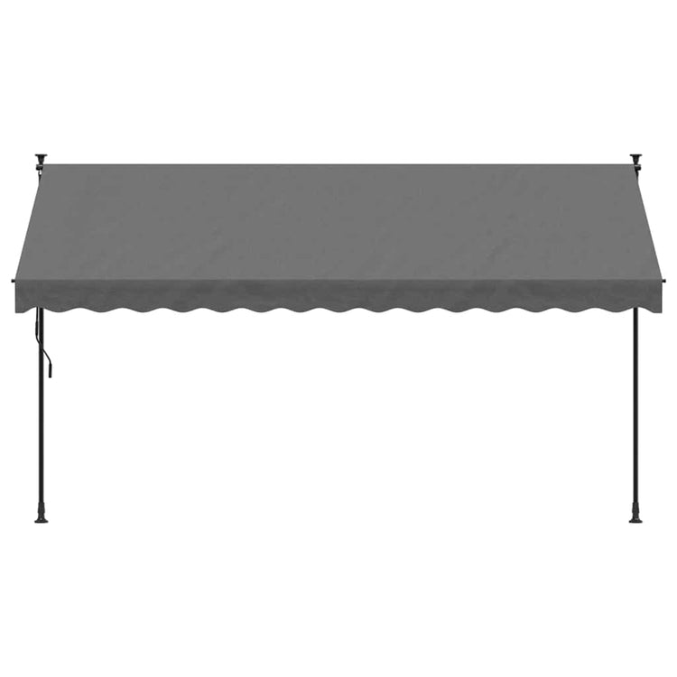 Auvent extensible Vidaxx 350x150 cm tissu et acier anthracite