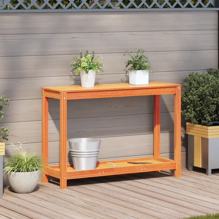 Tableau de Vidaxl Botto avec étagère 108x35x75 cm en pin massif brun