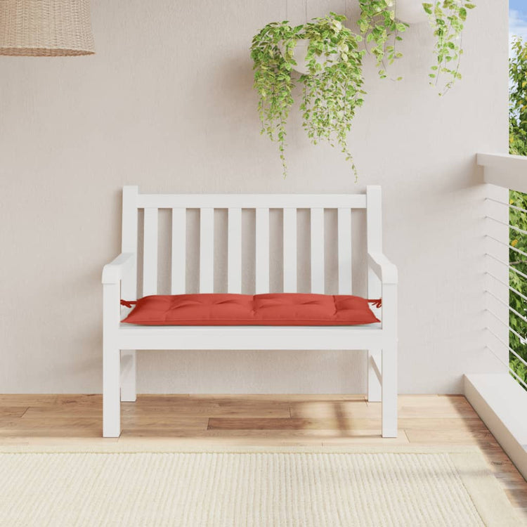 Vidaxl Garden Banc Cushion 100x50x7 cm Tissu mélangé rouge