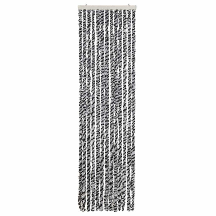 Vidaxl Fly Curtain 56x200 cm CHENILLE GREN ET NOIR ET BLANC