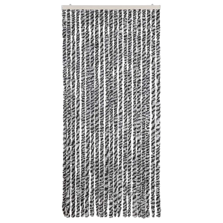 Vidaxl Fly Curtain 90x200 cm CHENILLE GREN ET NOIR ET BLANC