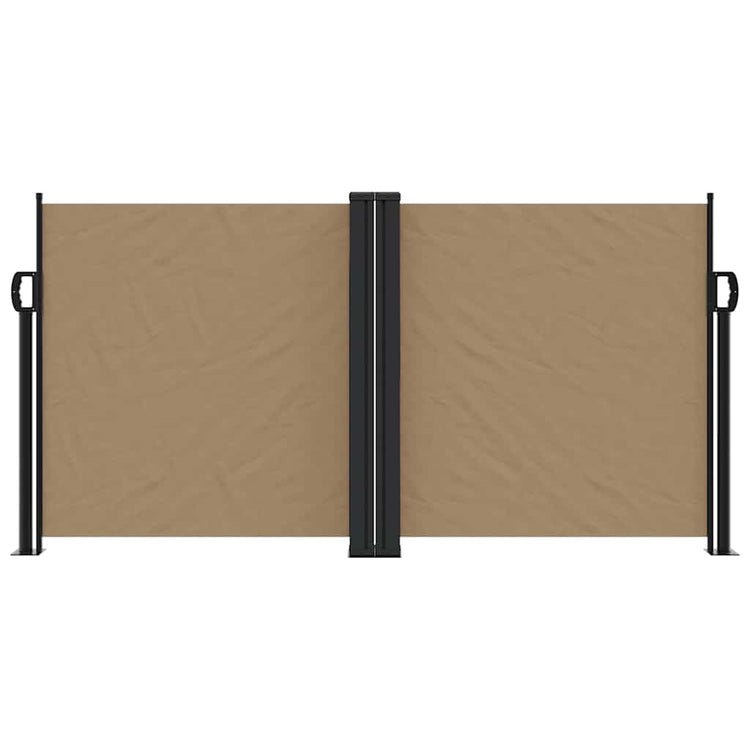 Pare-brise vidaxl extensible 120x1000 cm taupe