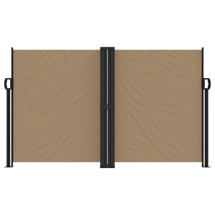 Pare-brise Vidaxl extensible 140x1200 cm taupe