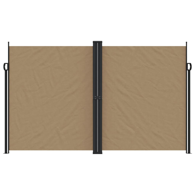Pare-brise vidaxl extensible 200x1200 cm taupe