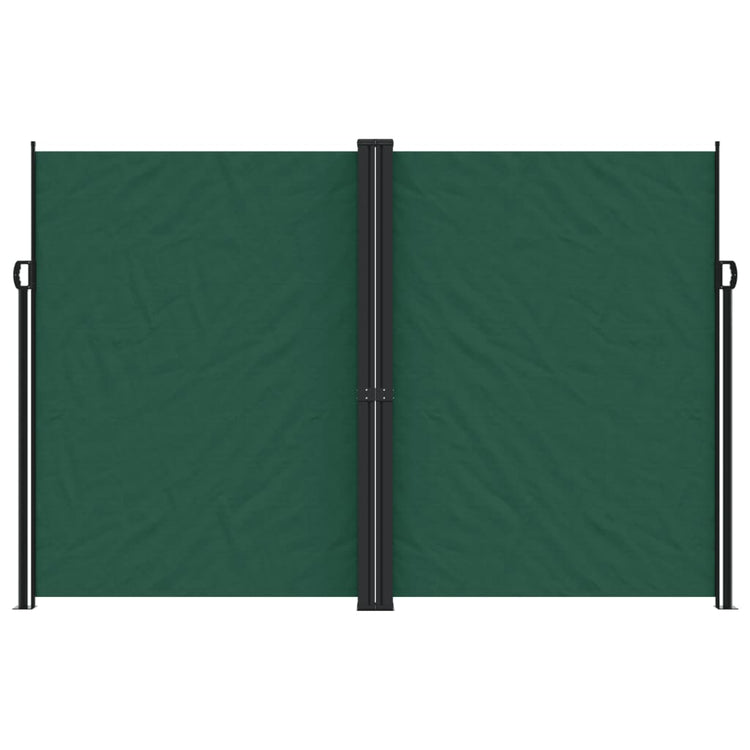 Pare-brise Vidaxl extensible 220x1200 cm vert foncé