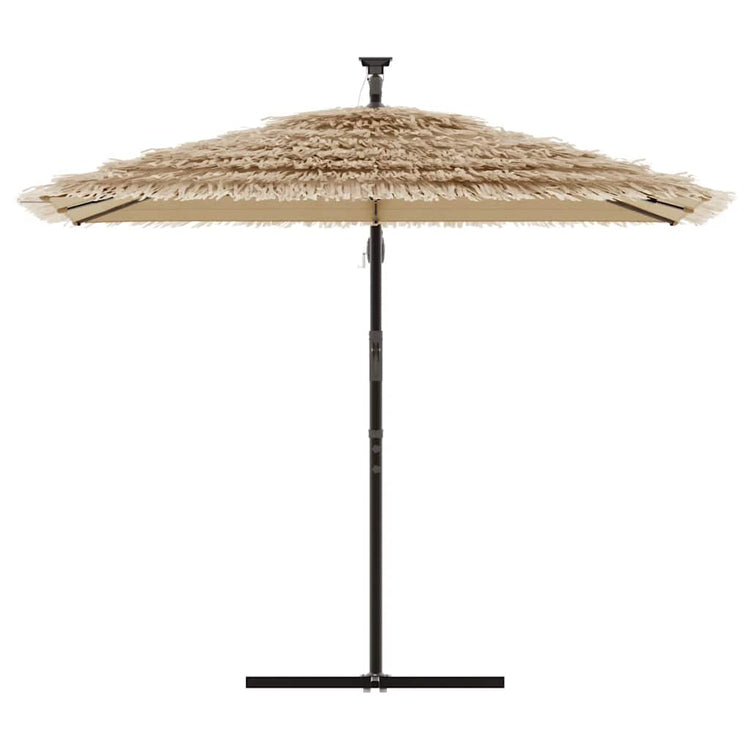 Parasol vidaxl avec poteau en acier 246x246x230 cm brun