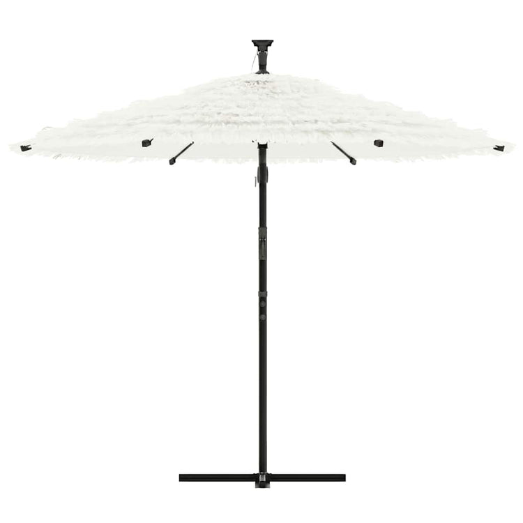 Parasol vidaxl avec poteau en acier 290x290x238 cm blanc