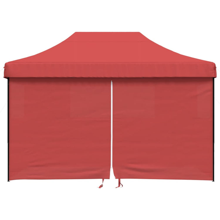 Tente de fête pop-up pliable Vidaxx avec 4 parois latérales en rouge bordeaux