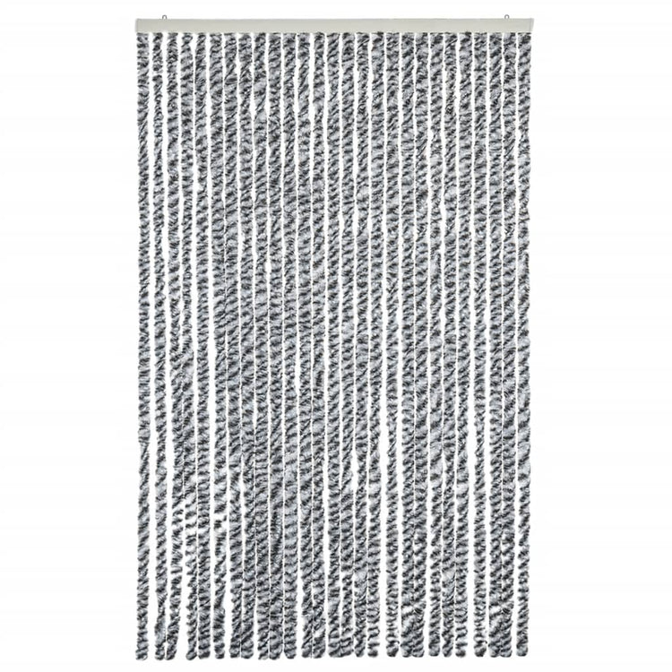 Vidaxl Fly Curtain 118x220 cm CHENILLE GREN ET NOIR ET BLANC