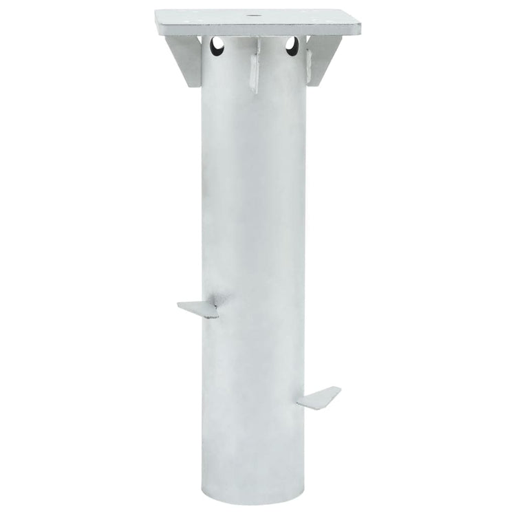 Vidaxl Parasol Foot pour dans le sol 16x16x39.5 cm en acier argenté coloré