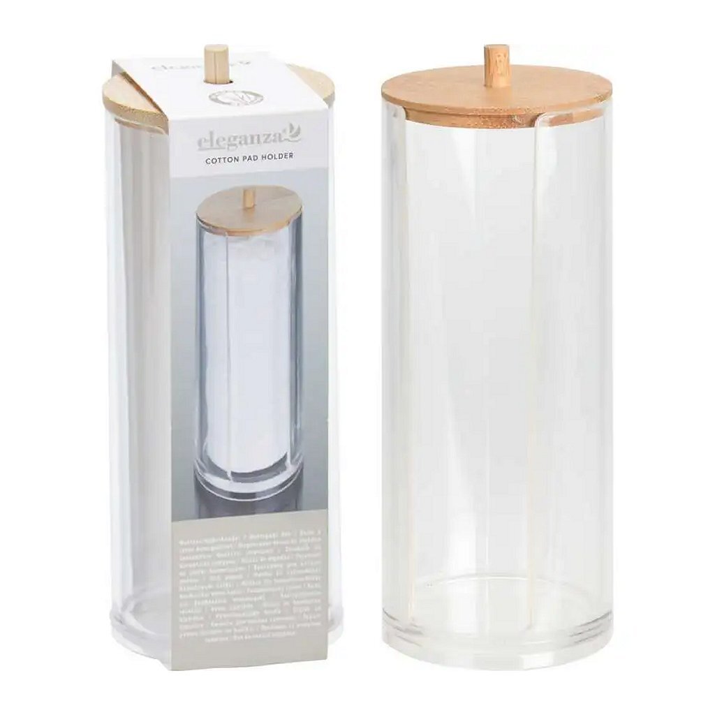 Eleganza support pour cotons 7,5x19,5 cm bambou transparent