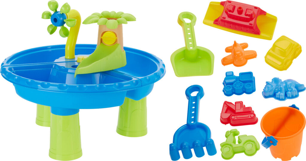 Excellente table de jeu de sable et d'eau pour articles ménagers avec accessoires