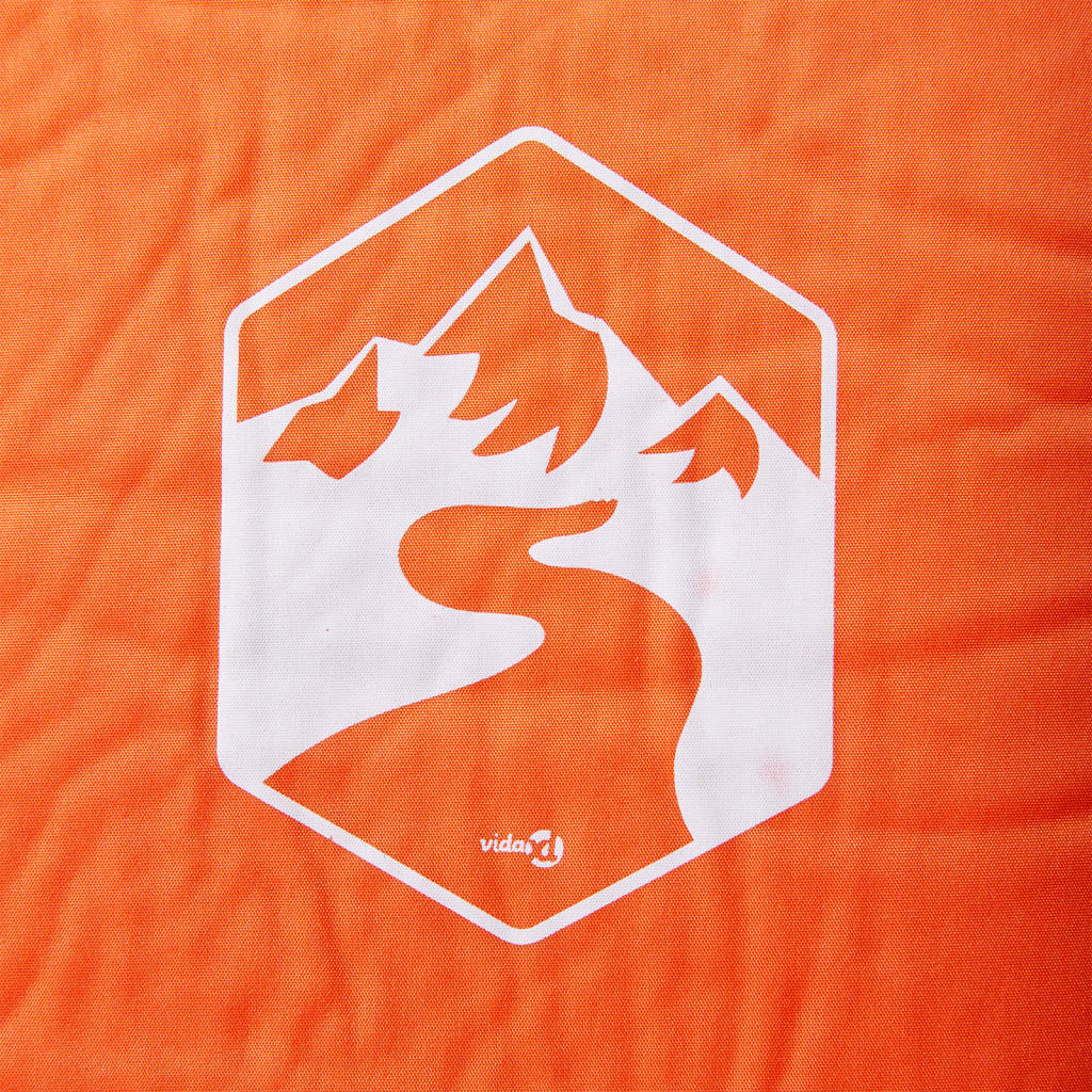 Vidaxl Camping Matelas avec oreiller auto-orange unique orange