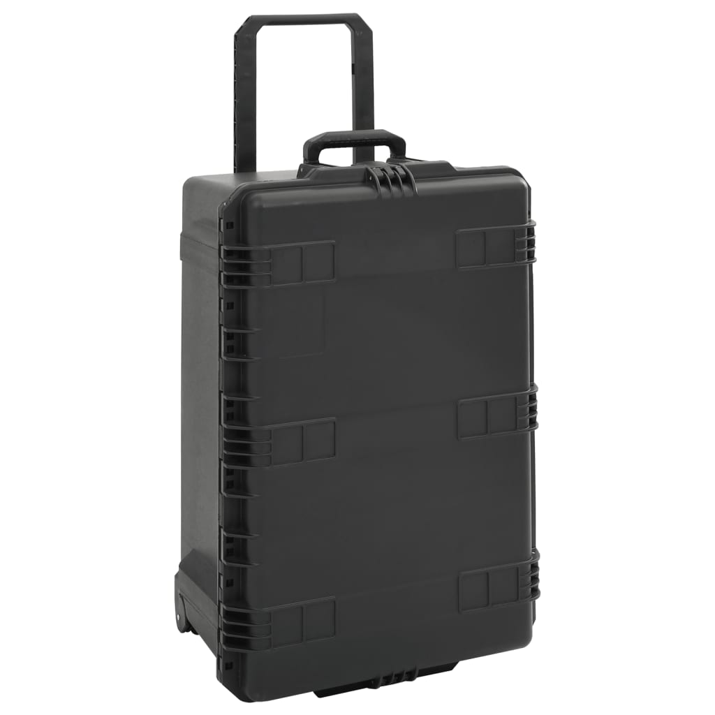 Vidaxl FlightCase portable 79.5x52x39 cm pp noir