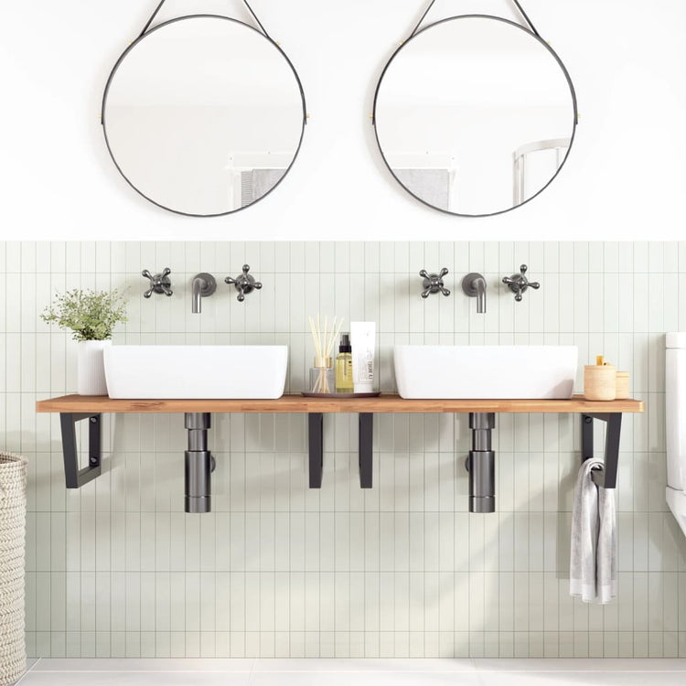 Vidaxx supports muraux pour évier 2 pcs trapèze acier noir