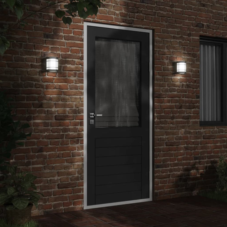 Vidaxl Lampes murales extérieures 2 st en acier inoxydable noir