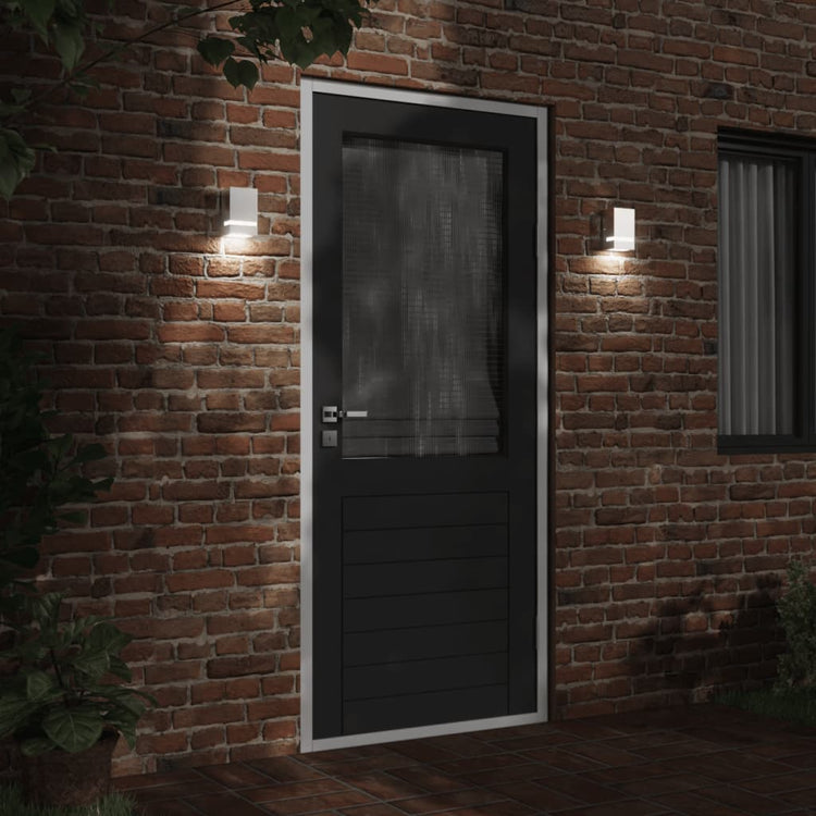 Vidaxl lampe murale extérieure en acier inoxydable en acier argenté