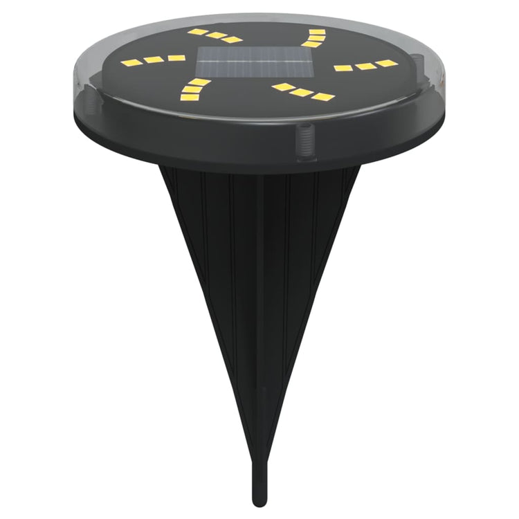 Vidaxl Ground Lampes 4 St Solar avec des broches moulues blancs chauds