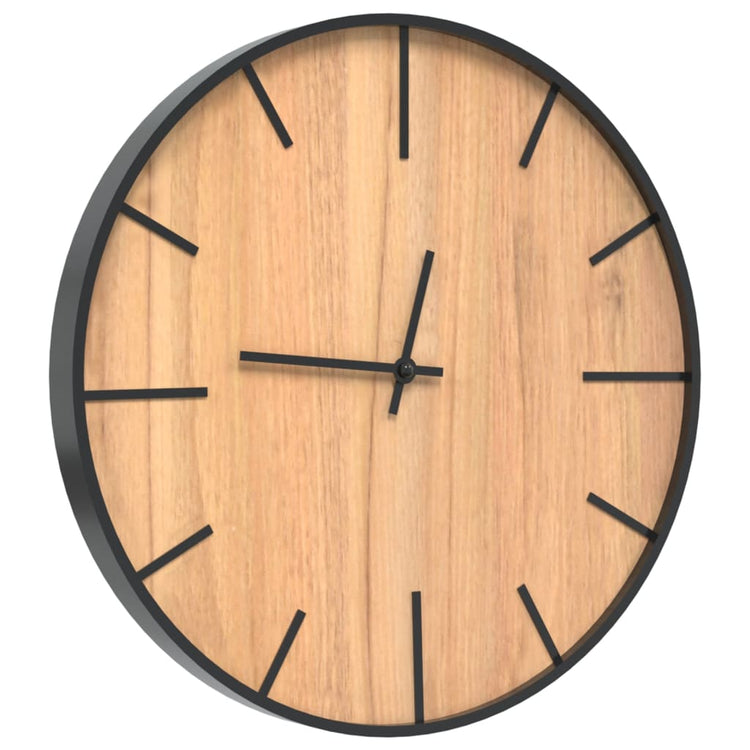 Horloge murale vidaxl Ø39 cm fer et brun de bois transformé