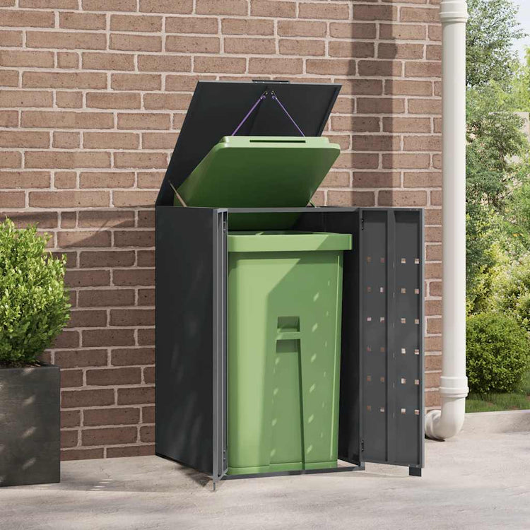 Stockage de conteneur vidaxl pour 1 conteneur 69x79x117 cm anthracite en acier