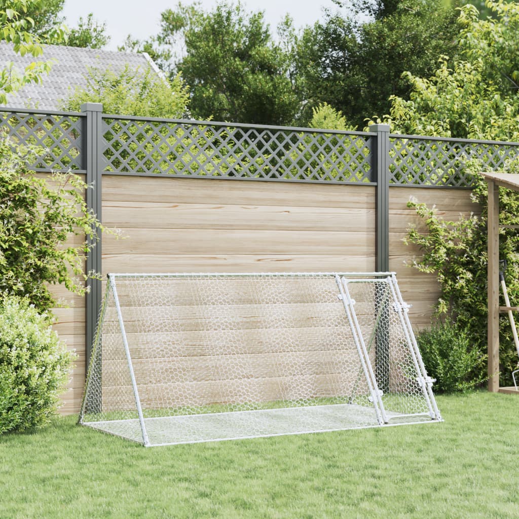 Vidaxl Rabbit Hutch 200x105x91 cm en acier galvanisé en acier couleur