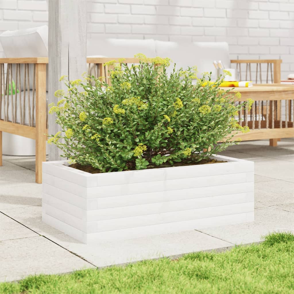 Vidaxl Planning Box 70x40x23 cm Pine solide blanc