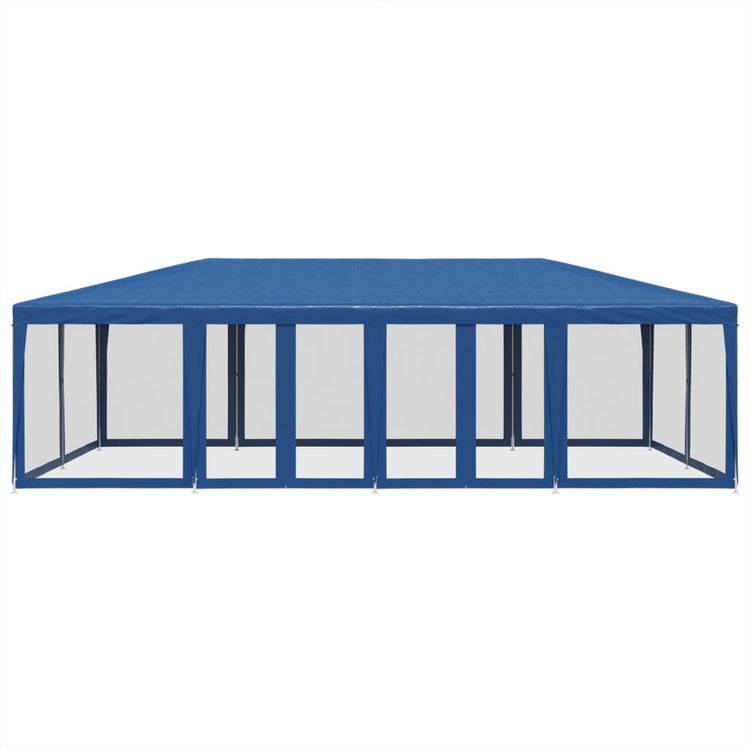 Tente de fête Vidaxl avec des murs latéraux 12 maille 8x4 m bleu HDPE