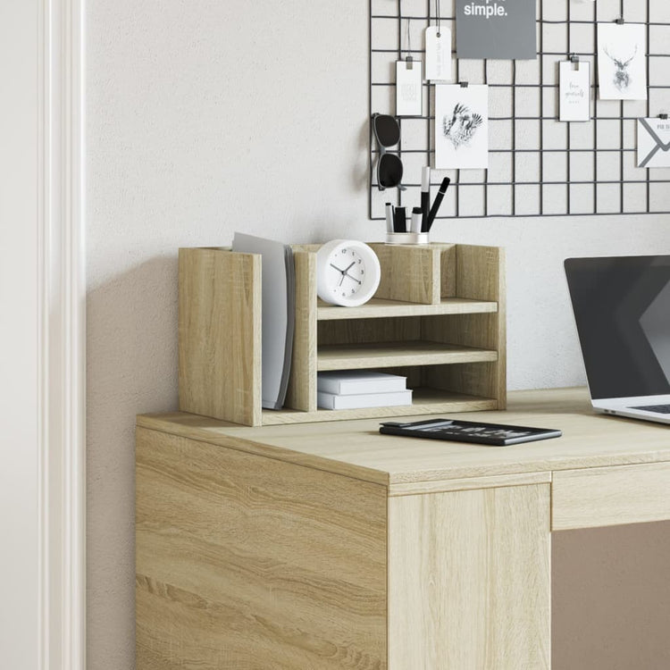 Organisateur du bureau Vidaxl 44.5x24x25 cm Bois de chêne sonoma coloré