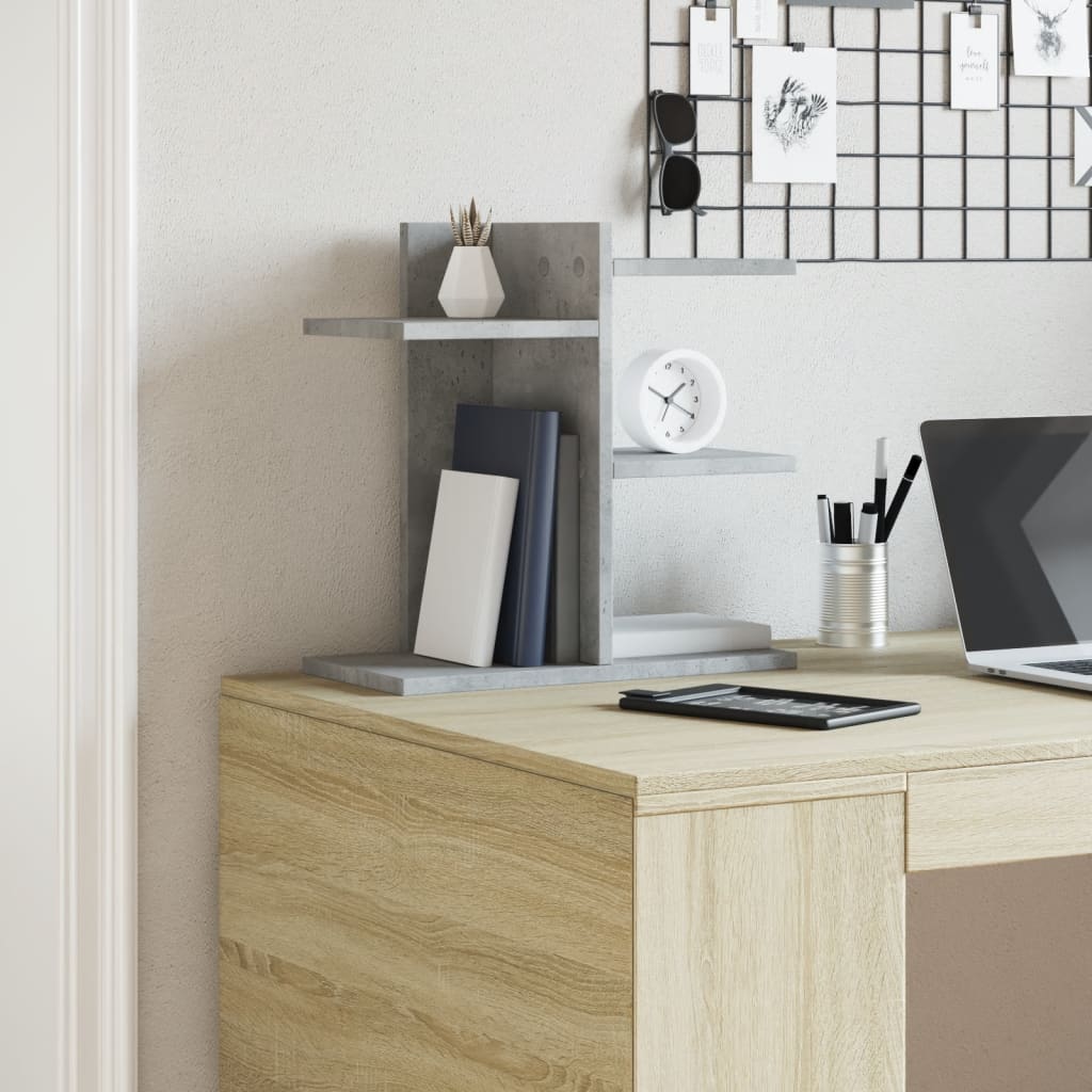 Organisateur du bureau de Vidaxl 42x21.5x42 cm Betongrij en bois transformé