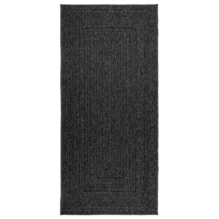 Vidaxl tapis zizur à l'intérieur et à l'extérieur 100x200cm de jute de jute anthracite
