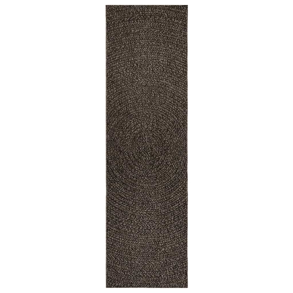 Vidaxl tapis zizur à l'intérieur et à l'extérieur de 80x250 cm de jute look anthracite