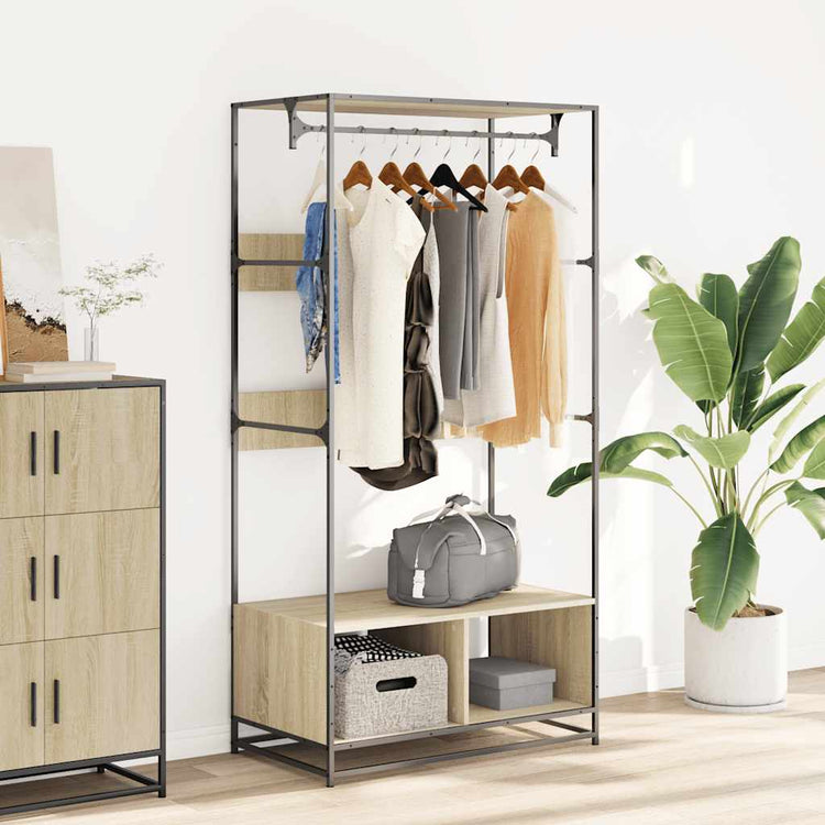 Vidaxl Wardrobe 90x50x180 cm Wood Sonoma Oak colored
